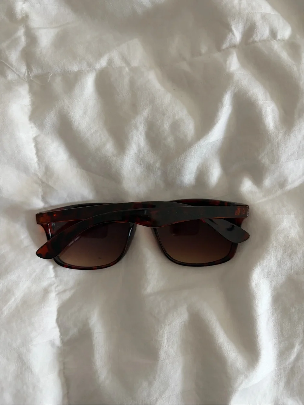 Tortoiseshell Square Sunglasses - Brown Gradient Lenses